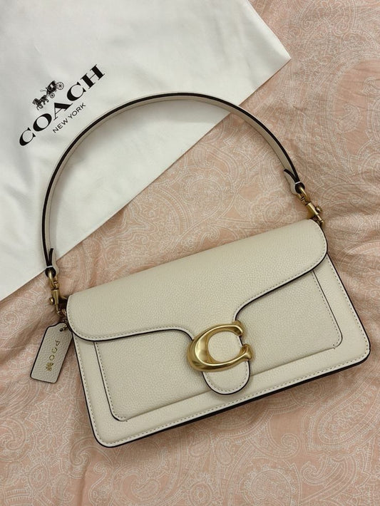 Elvora Tabria Flap Crossbody Bag Coach White
