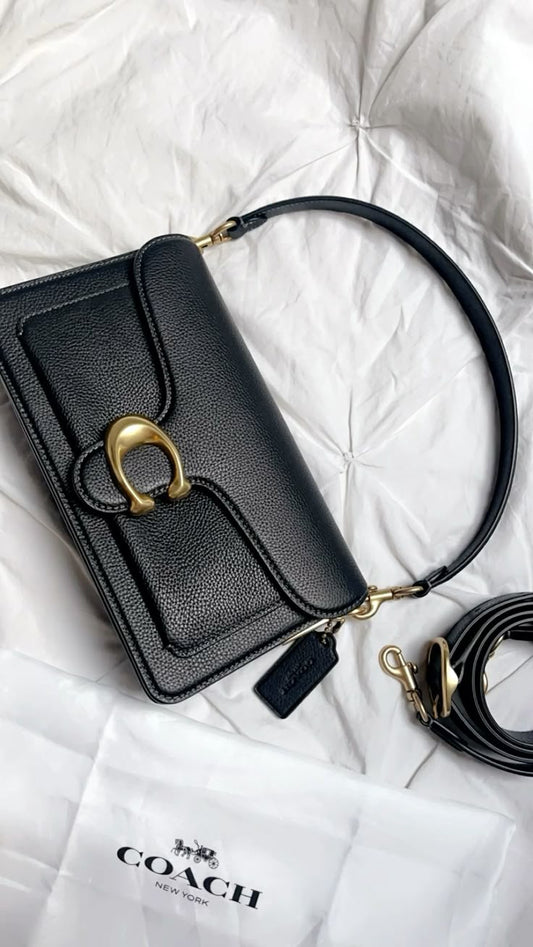 Elvora Tabria Flap Crossbody Bag Coach Black