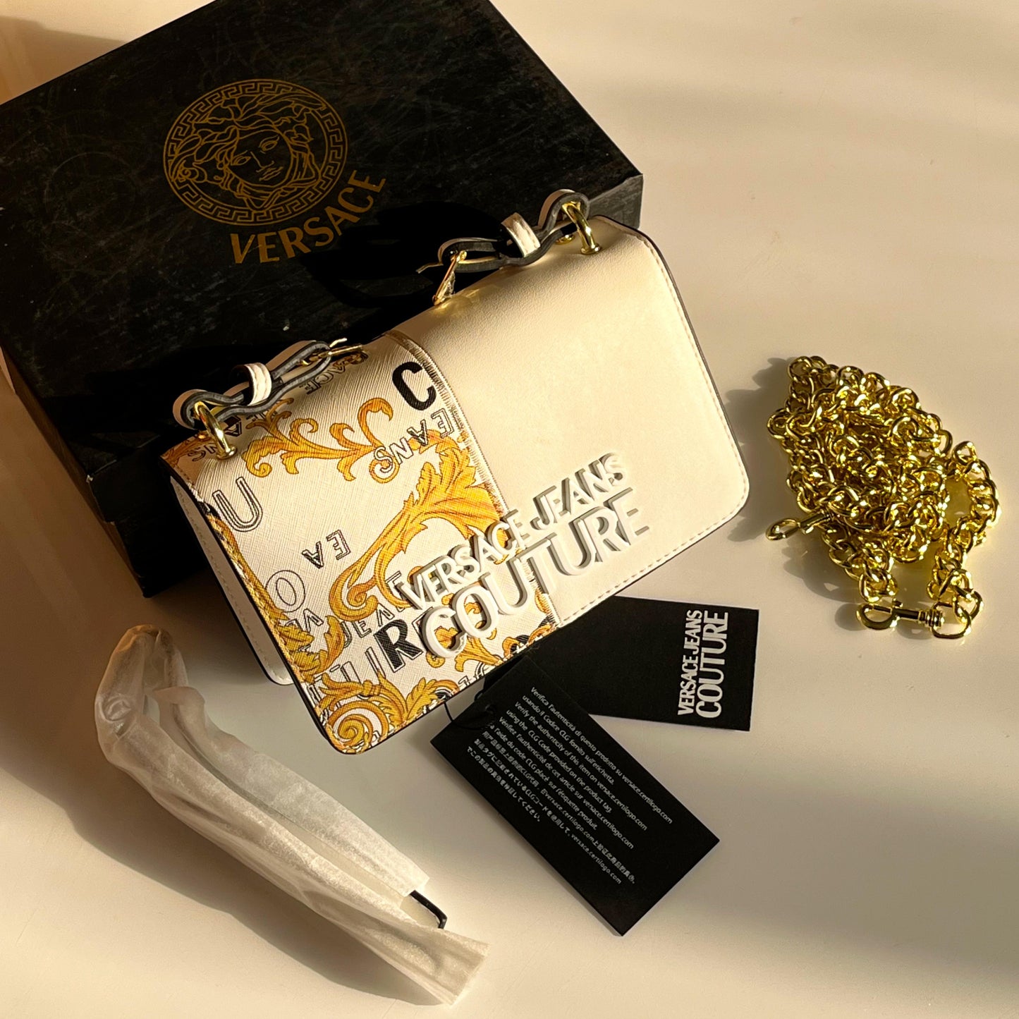 Elvora Tabria Flap Crossbody Bag Premium Versace