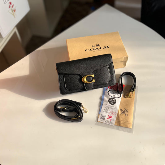 Elvora Tabria Flap Crossbody Bag Coach Black