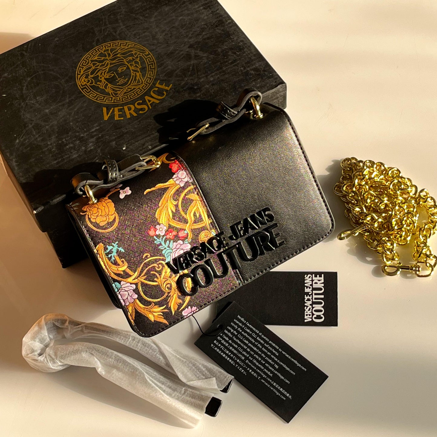 Elvora Tabria Flap Crossbody Bag Premium Versace